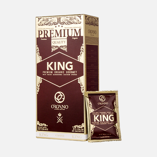 25 bolsitas por caja Café de alta calidad Organo Gold King of Coffee Premium - 1 